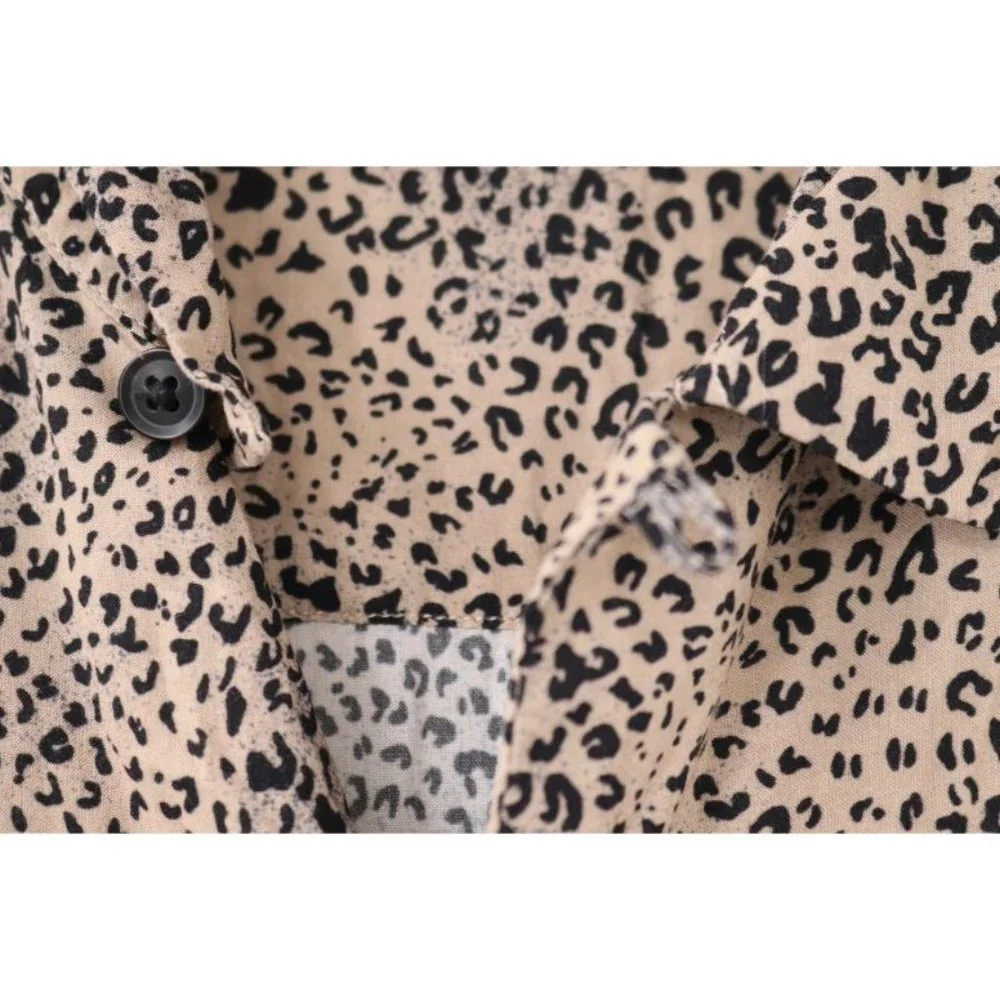 All saints shirt Mens XS Diffusion short sleeve animal print viscose lightweight - Picture 4 of 10